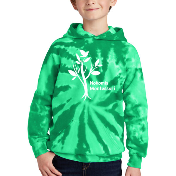 Port & Company® Youth Tie-Dye Pullover Hooded Sweatshirt - Printed Logo Thumbnail